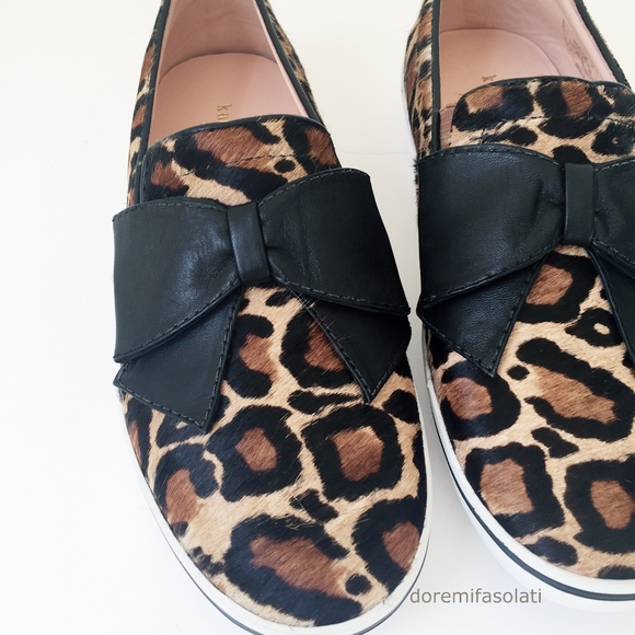 KATE SPADE delise leopard bow flats loafers 10 - Picture 3 of 6